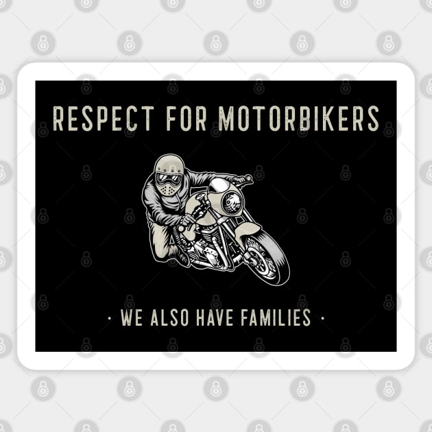 Respect For Motorbikers Sticker by Stylecombinator